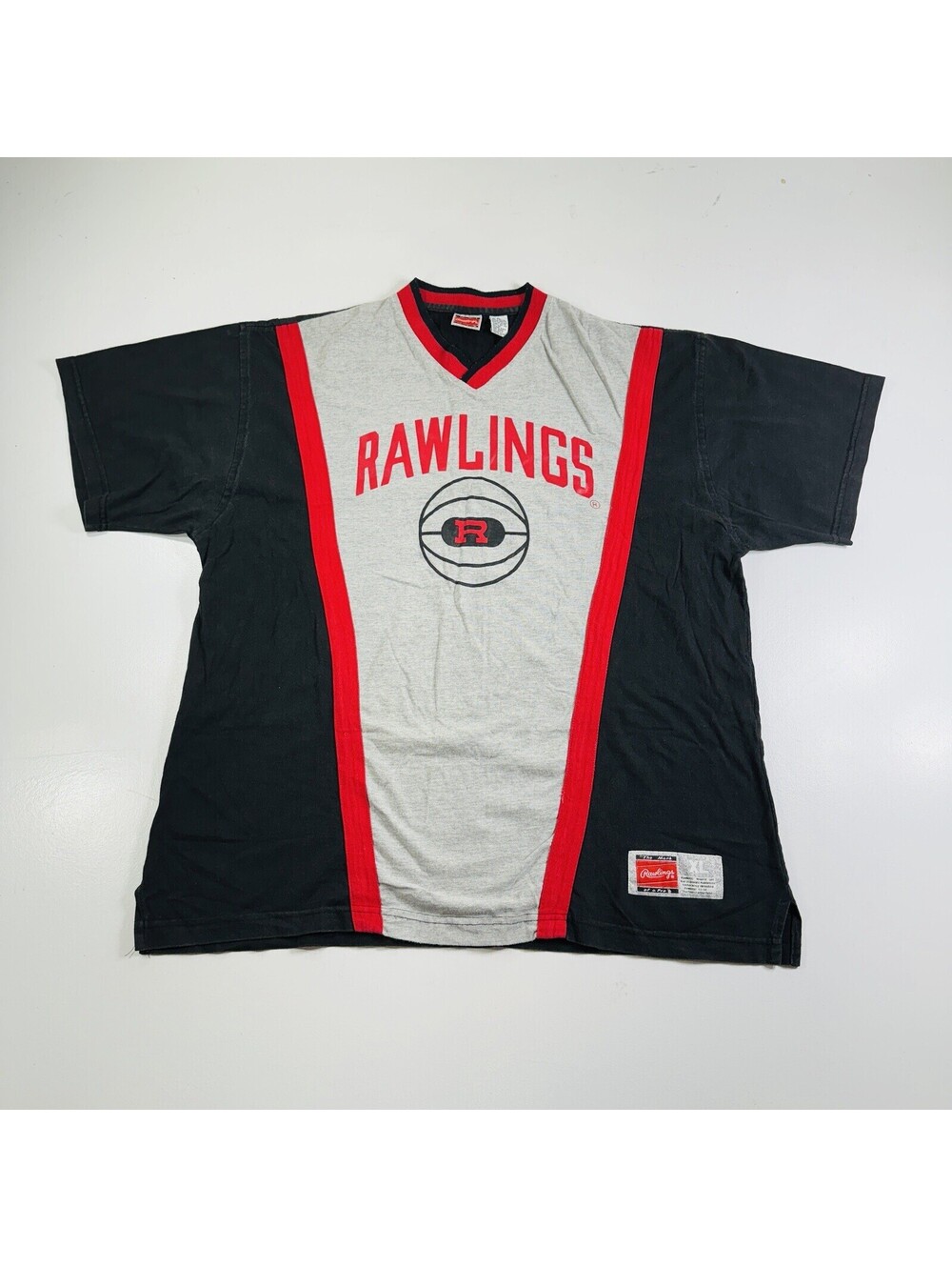 Rawlings Vintage T Shirt 80s Red Black Sellout Men’s Size XL